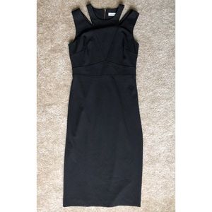 Calvin Klein Empire Waisted Split Shoulder Dress
